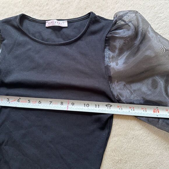 5 for $40 Blue Blush Bodysuit Top Blouse Shirt Size S Black - Picture 5 of 6
